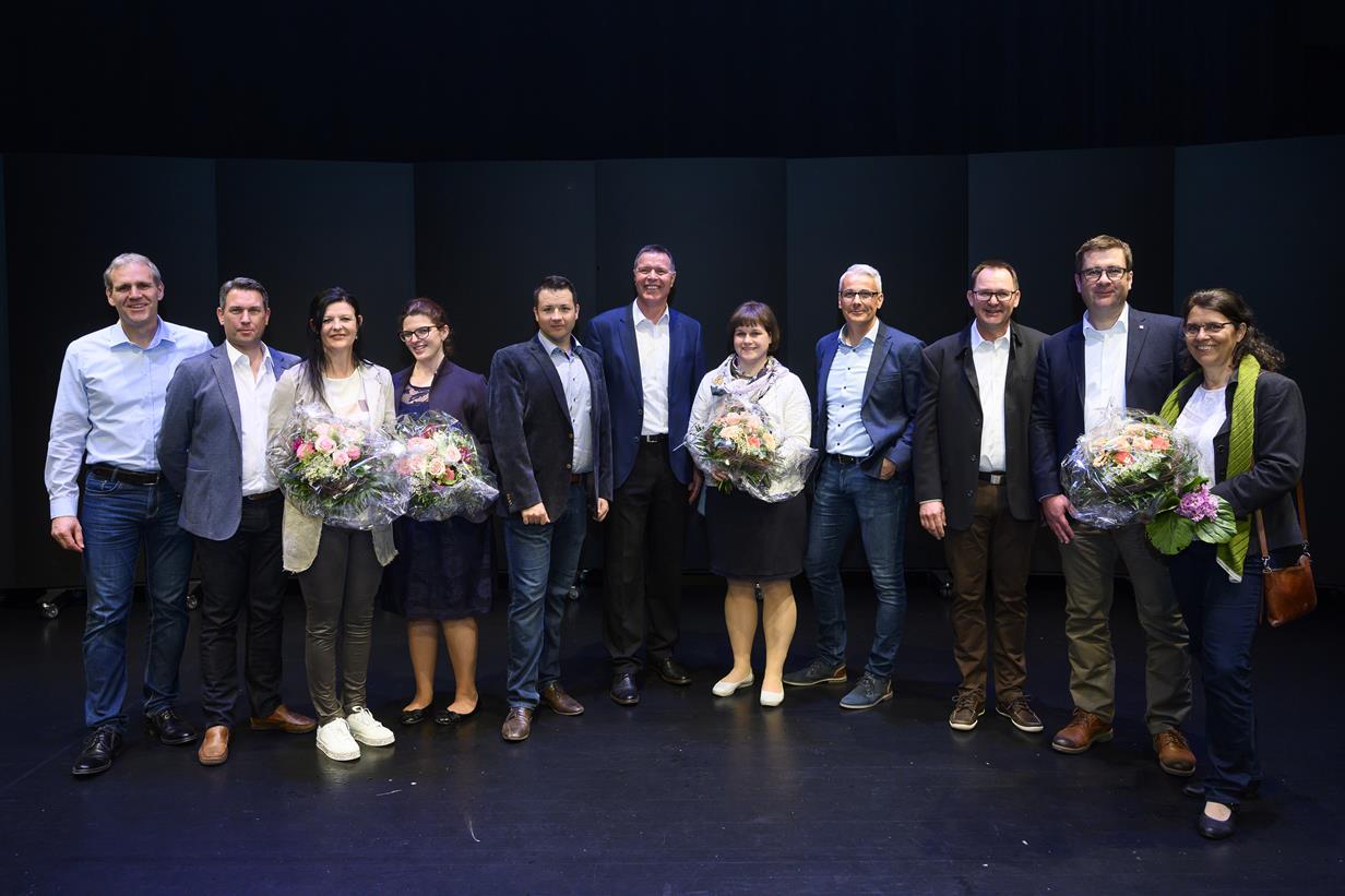 Gratulationsfeier für den neu gewählten Gemeinderat Mauren am Sonntagabend, 24. März im Saal Zuschg.