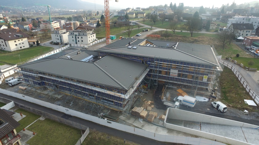 Stand der Bauarbeiten am neuen LAK-Haus St. Peter und Paul im März 2018.